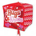 Шар фольгированный куб hugs & kisses Шар фольгa куб hugs & kisses